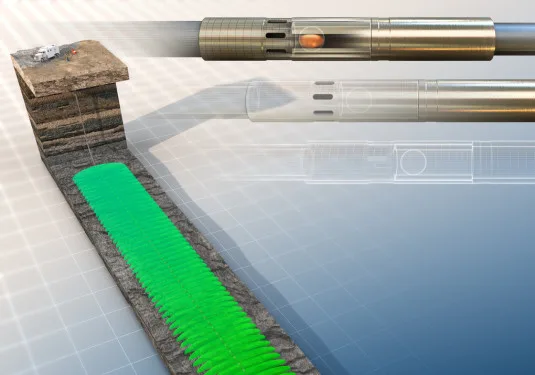 Cutaway view of a gun barrel showing a bullet traveling through the rifled grooves that impart spin for accuracy.
