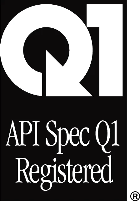 Alt text: Logo displaying "Q1" with the text "API Spec Q1 Registered" indicating certification compliance.
