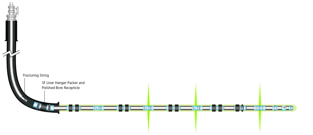 Diagram of a fiber optic cable showing individual strands, core, cladding, and protective sheath with light signals transmitting through the fibers.